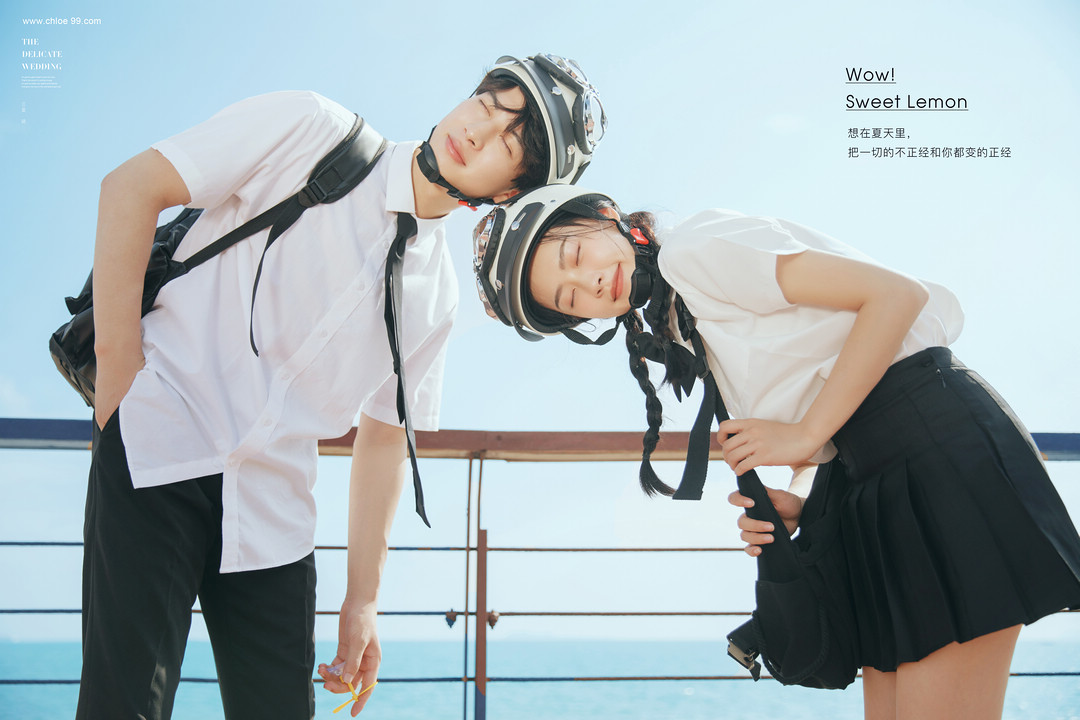 这回拿的是偶像剧男女主剧本，高甜剧情式婚纱照