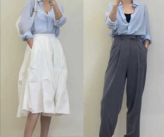 早秋衬衫这样穿简约时髦超撩人,长袖衬衫怎么穿才能更好看