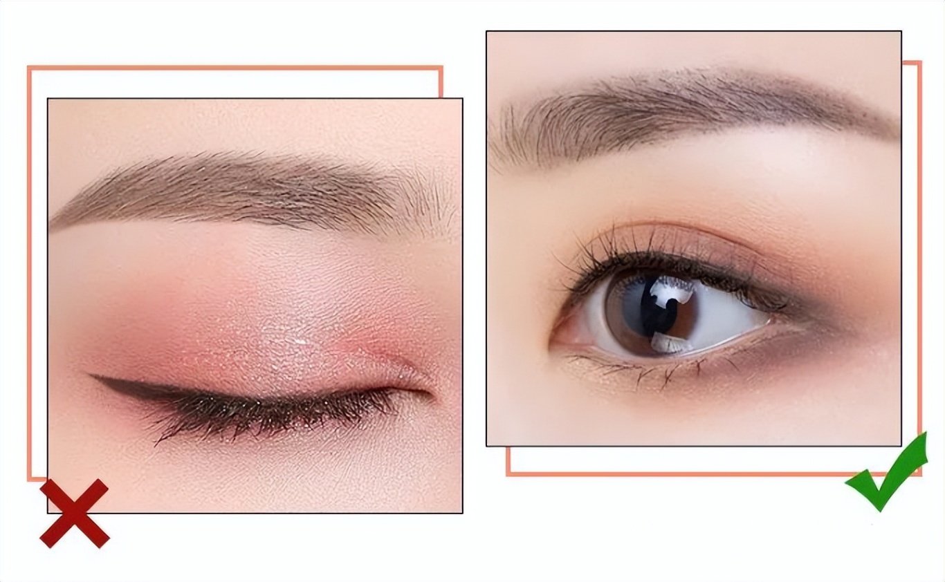 肿眼泡怎样画眼妆初学者教程,肿眼泡内双眼妆雷区