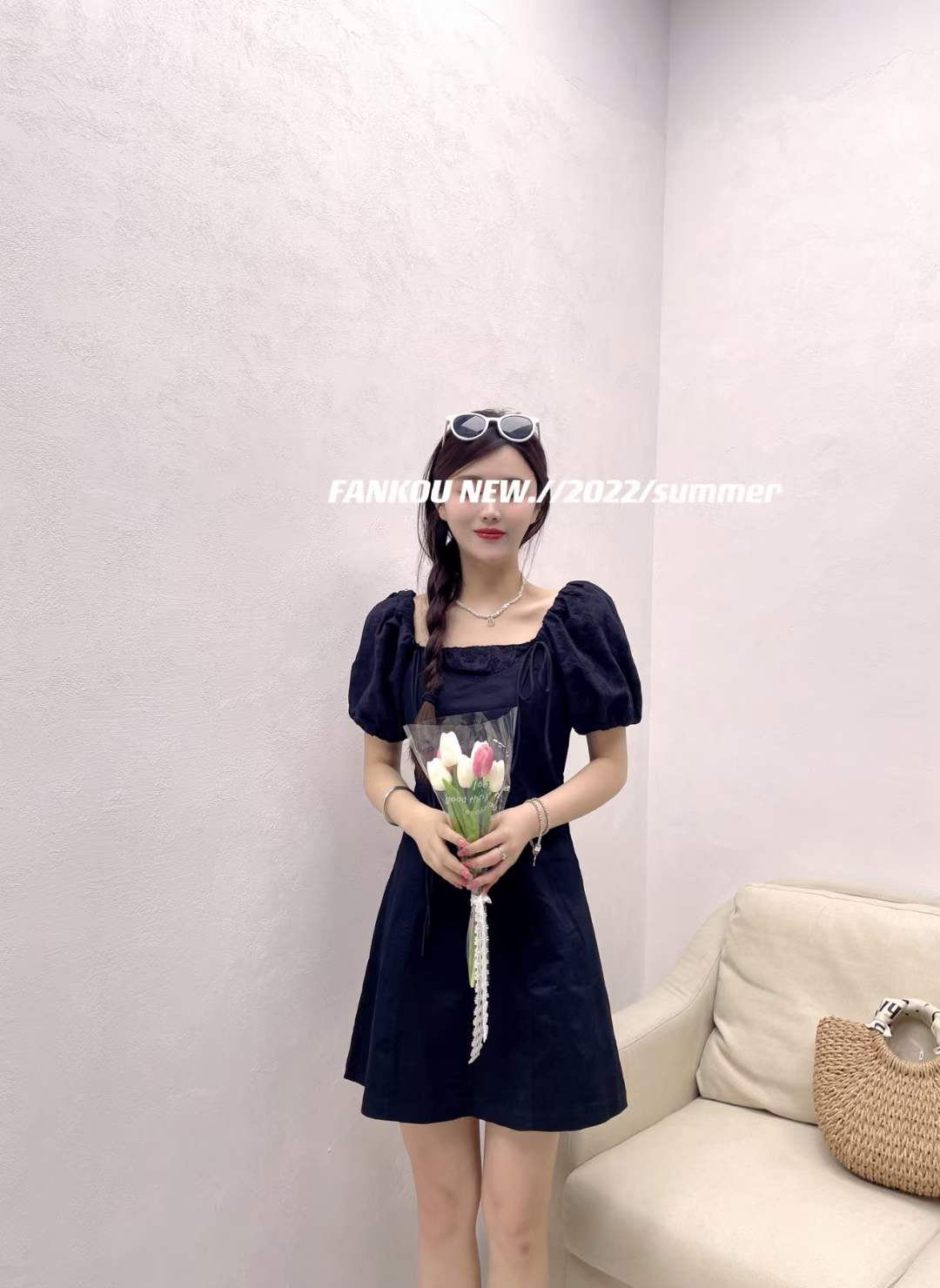 可盐可甜连衣裙夏季收腰,可盐可甜纯棉连衣裙