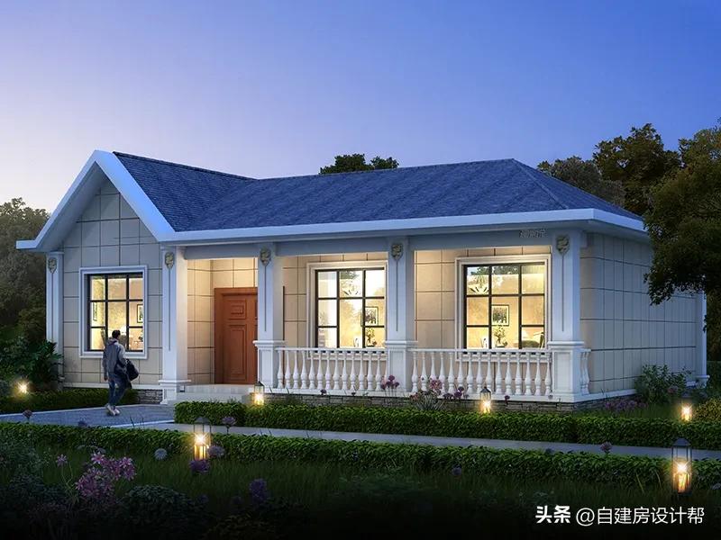 四川一层农村自建房110平米带堂屋,农村12米乘以17米一层自建房带院