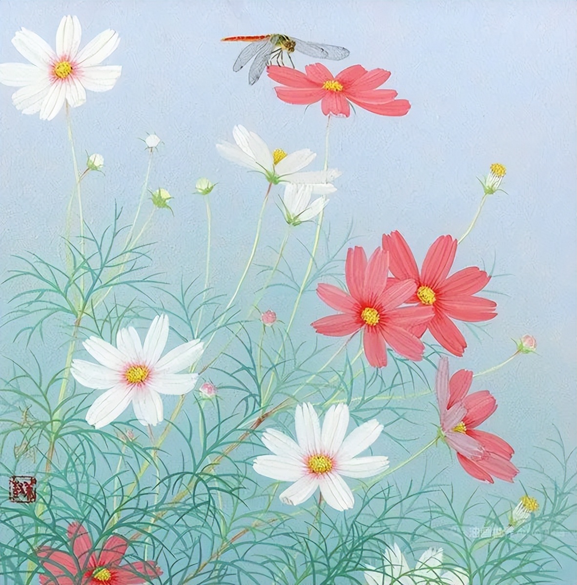 野地美树子手绘油画,日本画家奈良美智作品图