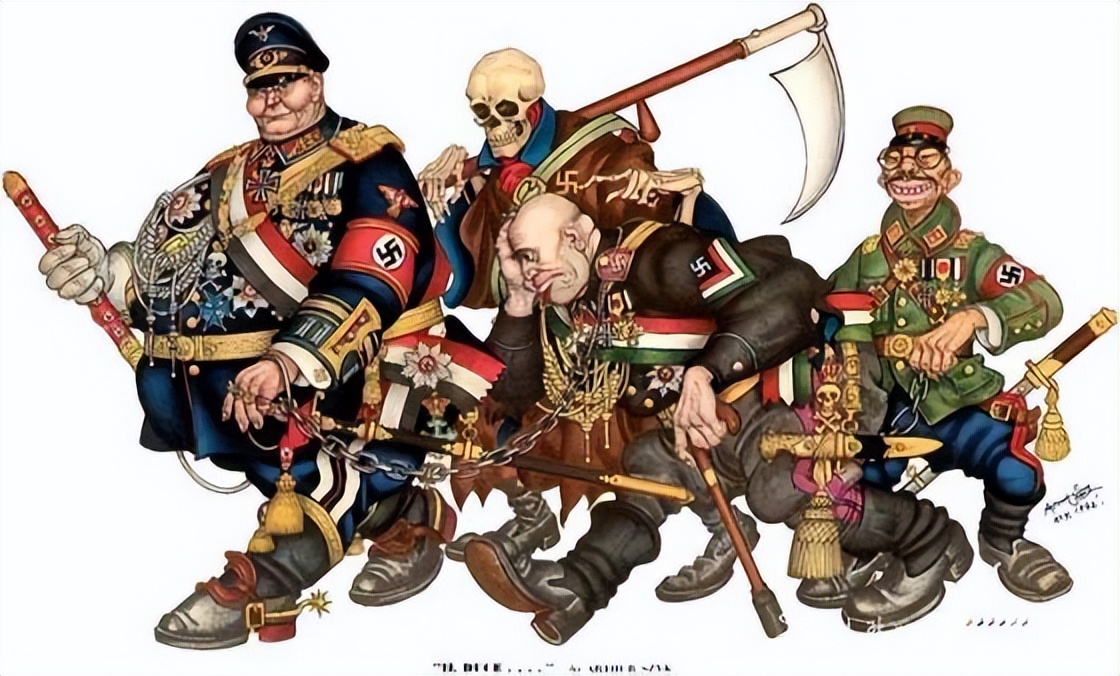 二战三个轴心国的战败现场,二战法西斯阵营控制了多少国家