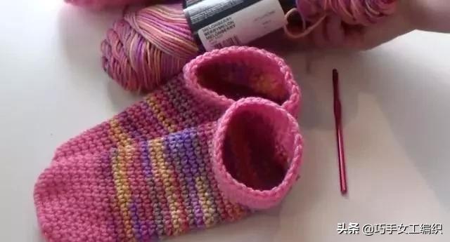 成人毛线长筒袜子的钩织教程,花边镂空蕾丝短袜防滑地板袜