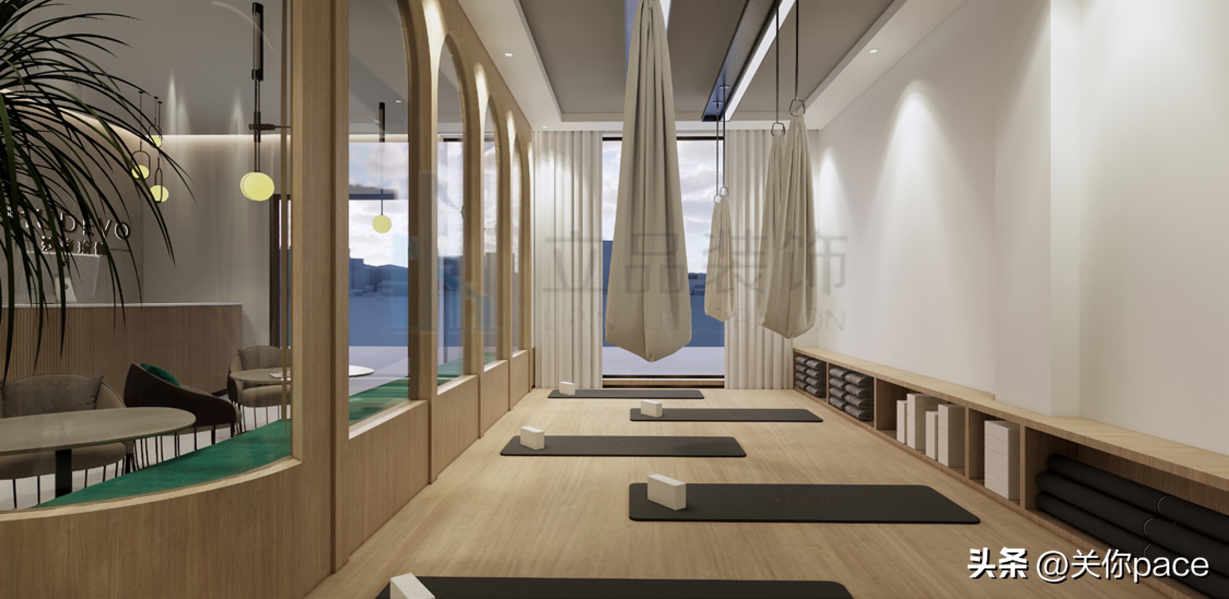 普拉提瑜伽馆一楼设计,1000平瑜伽馆全球设计案例