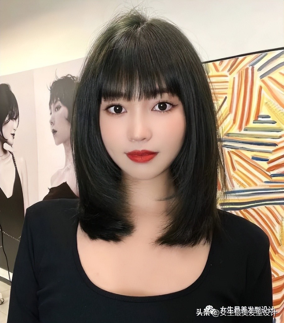 女生又酷又飒齐肩发打理,齐肩短发内扣优雅酷飒发型