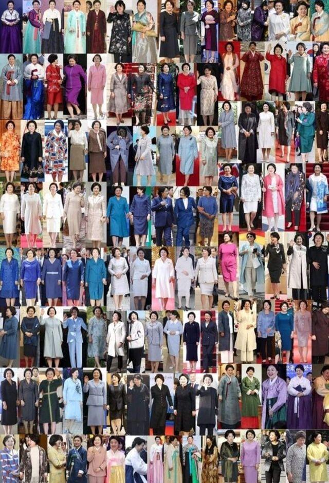 文在寅夫人奢侈品,韩国文在寅夫人42套大衣图片