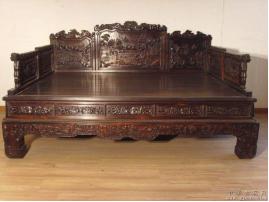 临沂传统红木罗汉床,中式红木罗汉床摆放图