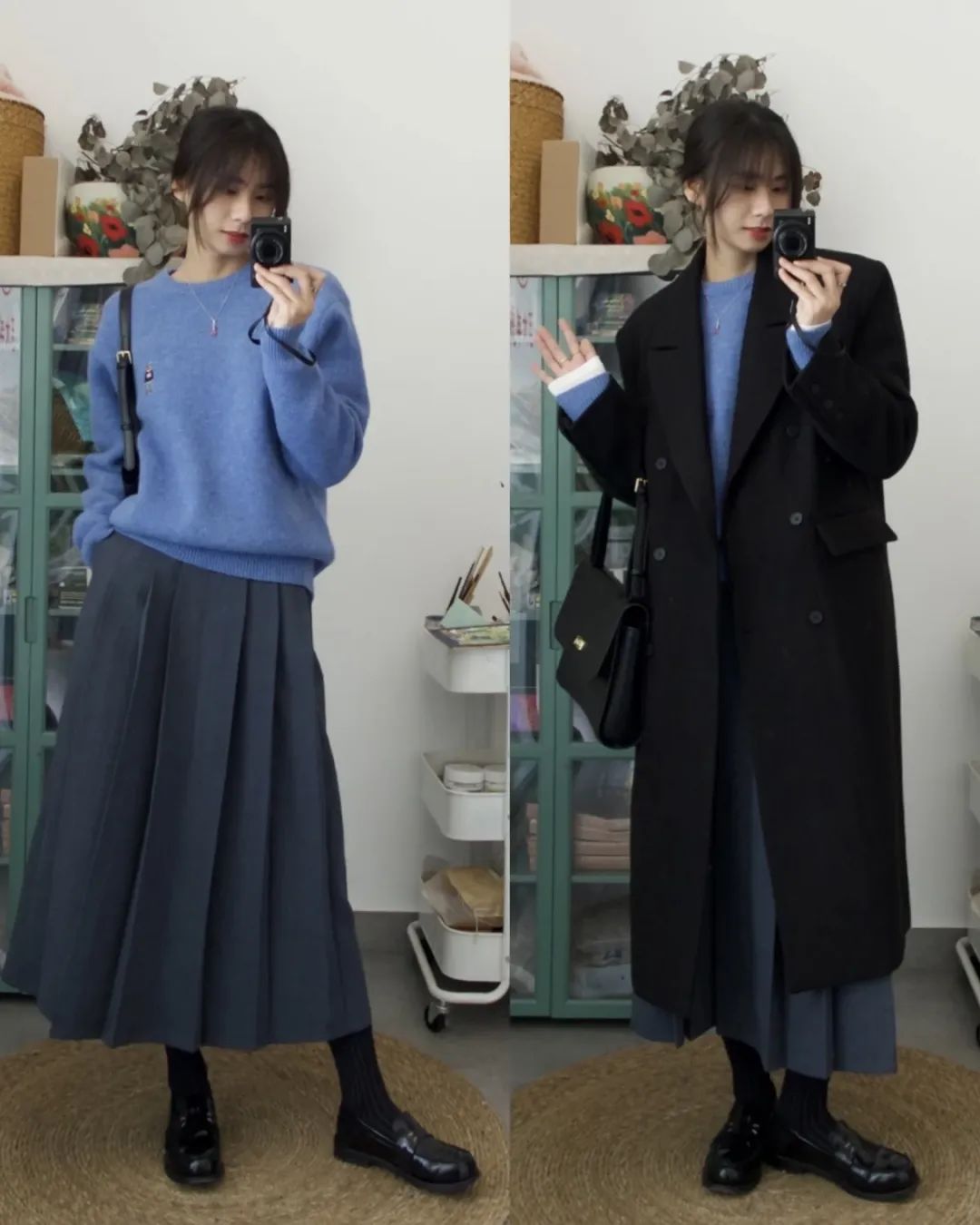 冬季露腿穿搭才真时髦,遮腿型的冬季穿搭