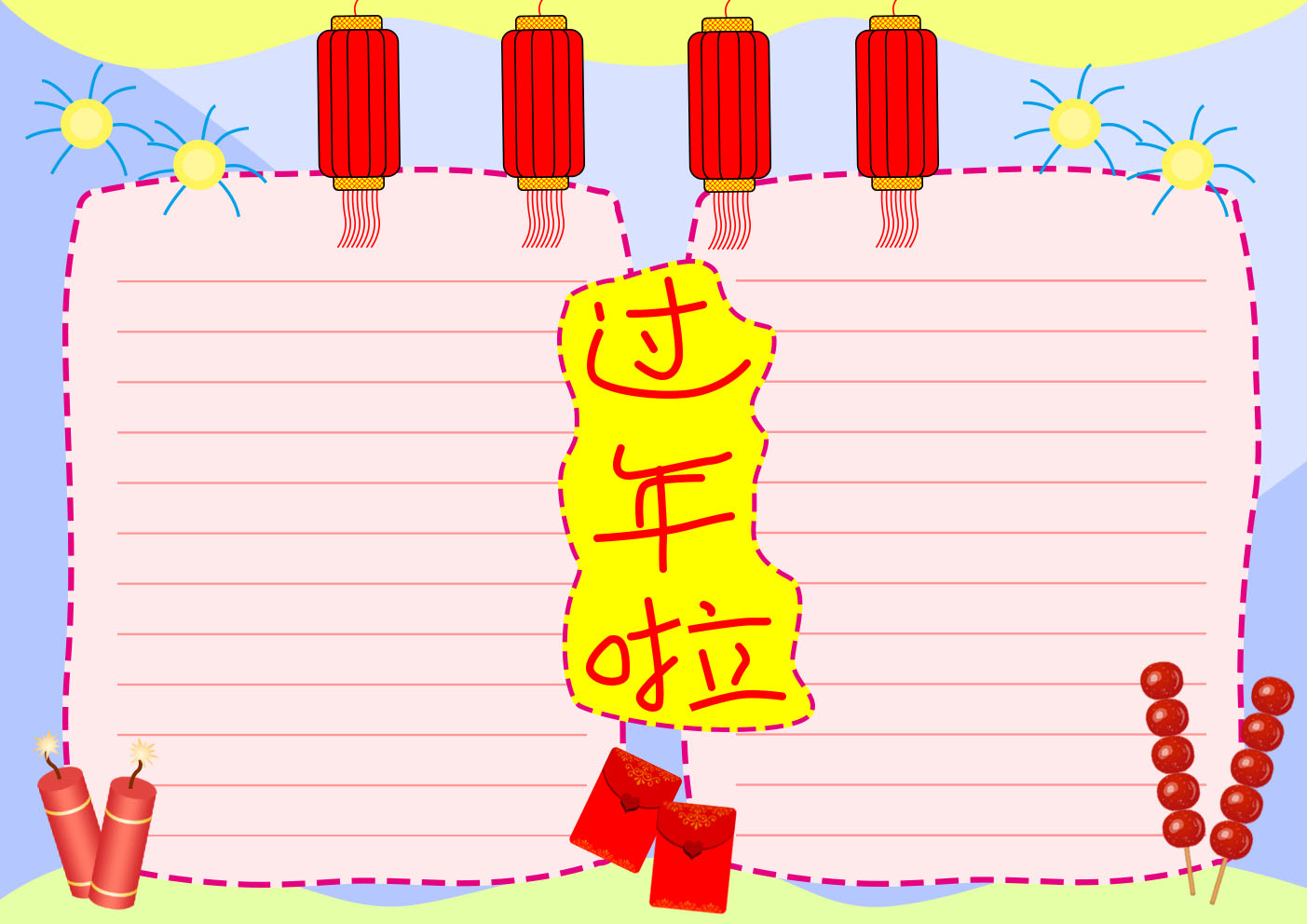 春节手抄报2021简单漂亮,春节手抄报英文版