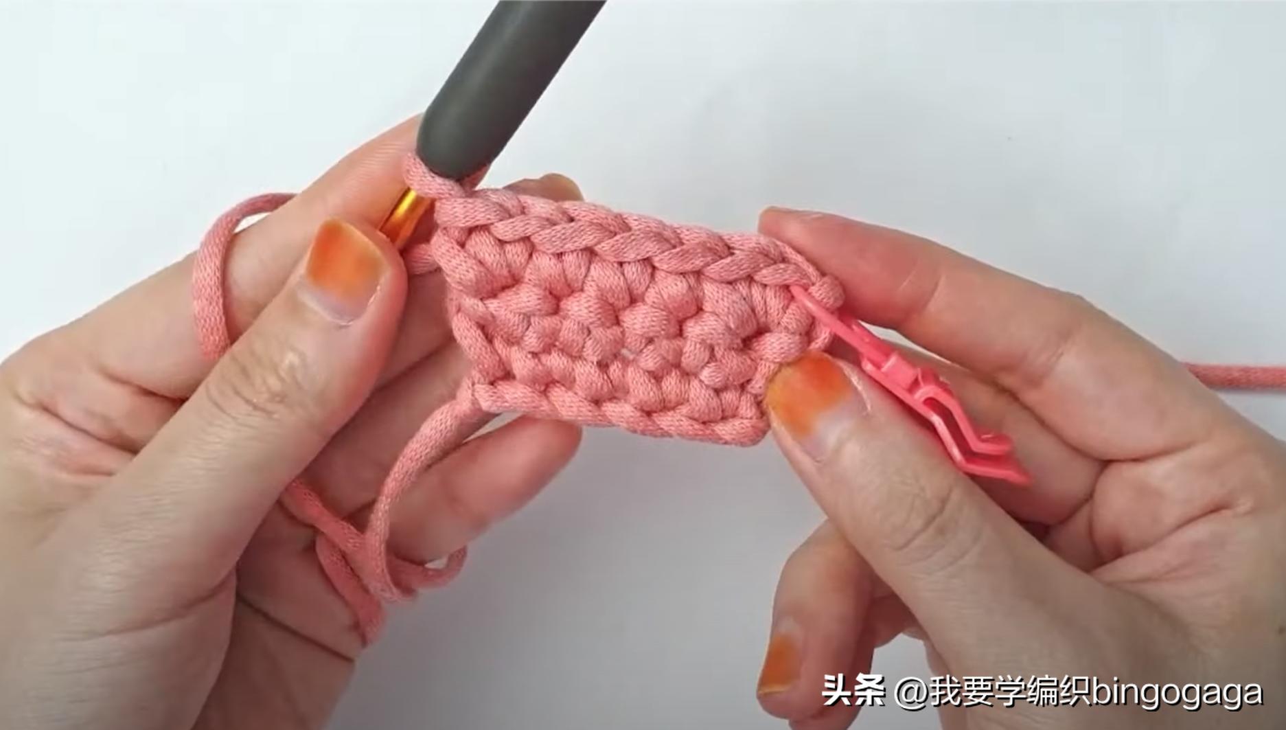 祖母方格小包包拼接编织教程,方形镂空小花包编织教程