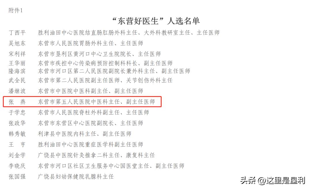 垦利第五人民医院张燕,东营第五医院中医张燕团队