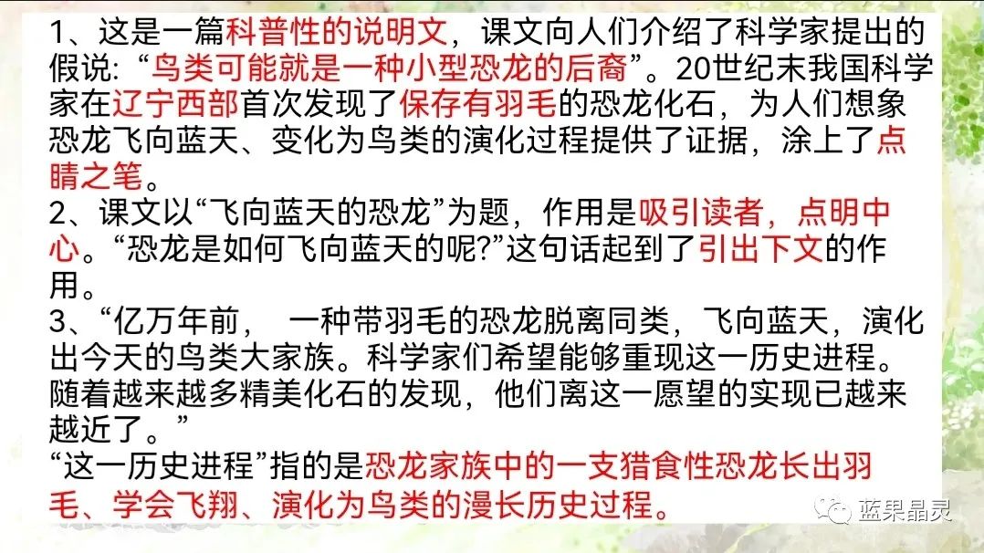 四下语文:第2单元课本内容(复习+练习)