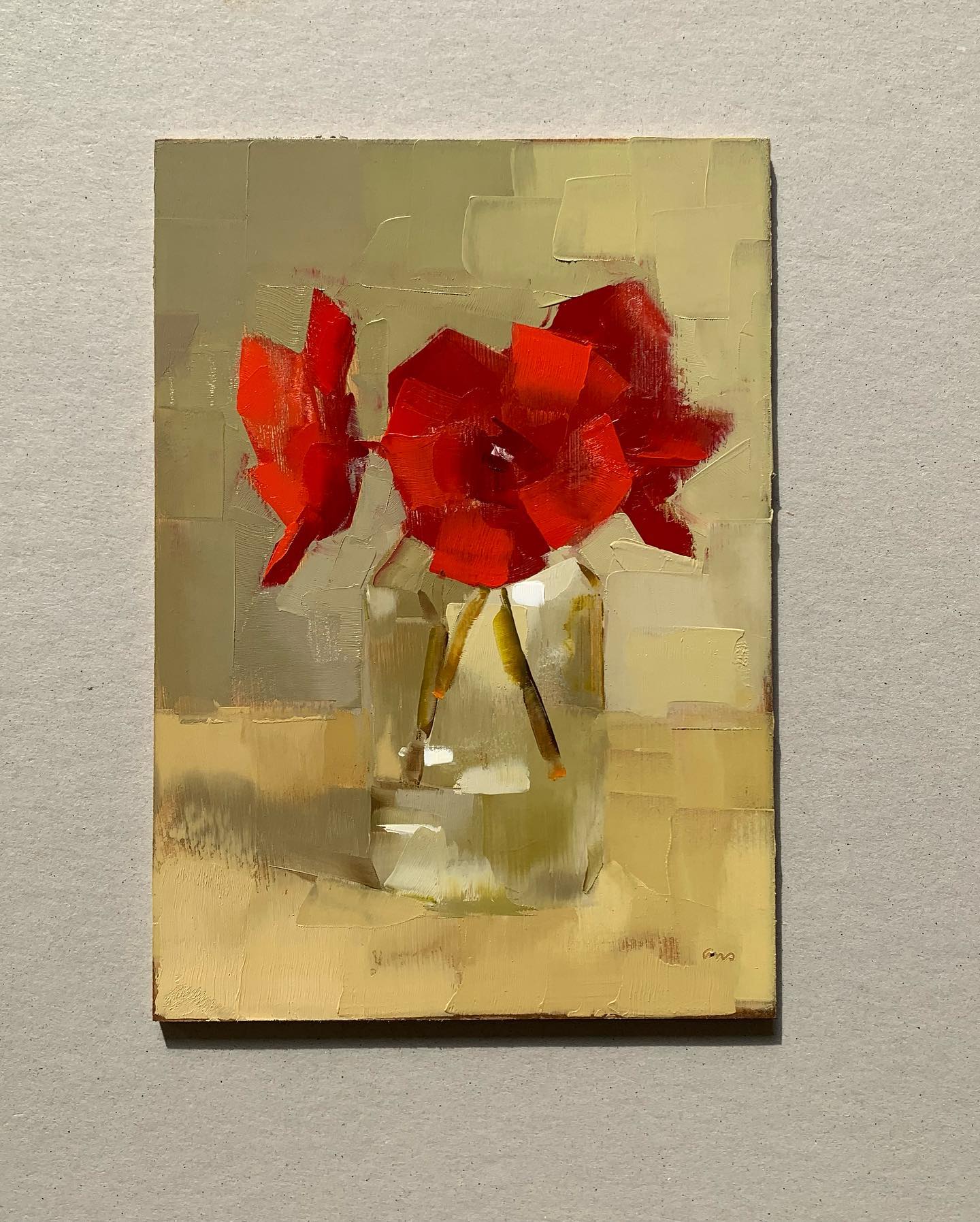 大色块静物油画,油画静物花卉色块