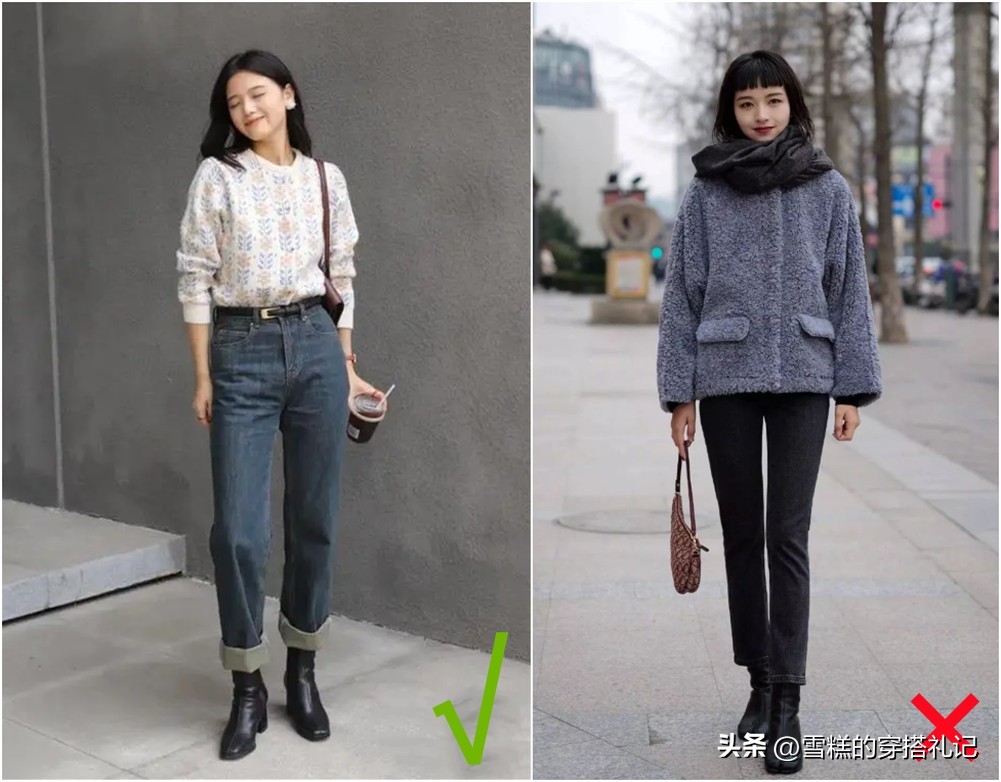 秋冬季短筒软底马丁靴搭配,冬季粗跟短筒马丁靴搭配