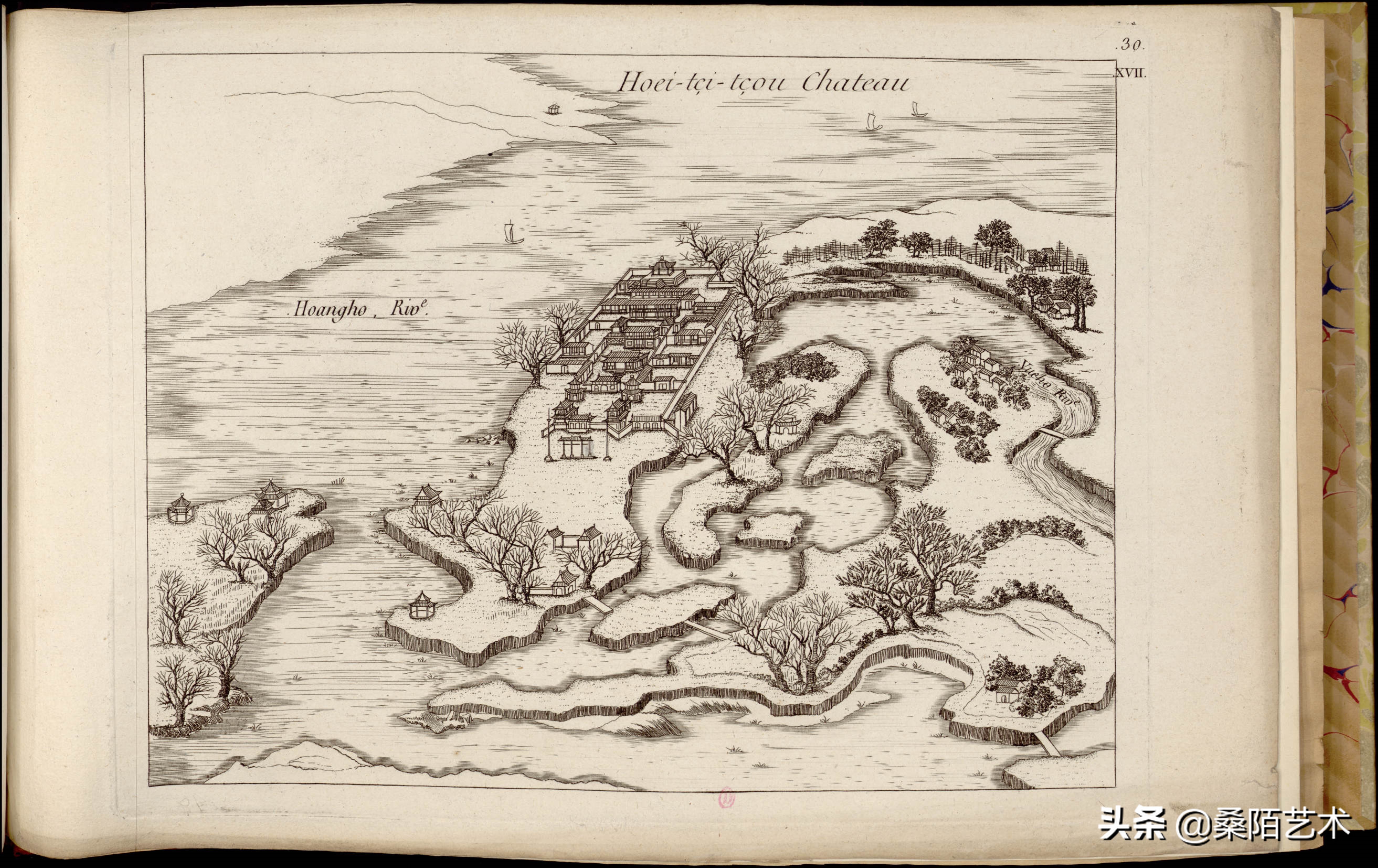 中国古典园林铜版画图片,1788年绘制的97幅中国园林铜版画