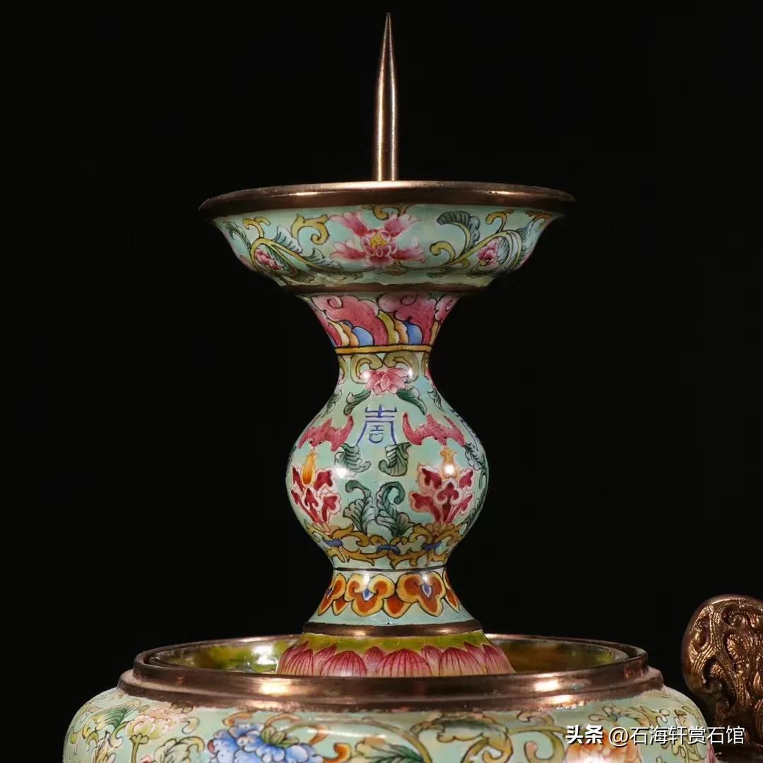 鎏金鹦鹉纹提梁银壶,铜胎画珐琅花鸟纹提梁壶