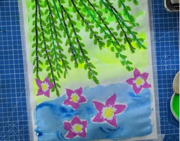 儿童画创意美术6-8岁,创意儿童画燕归巢