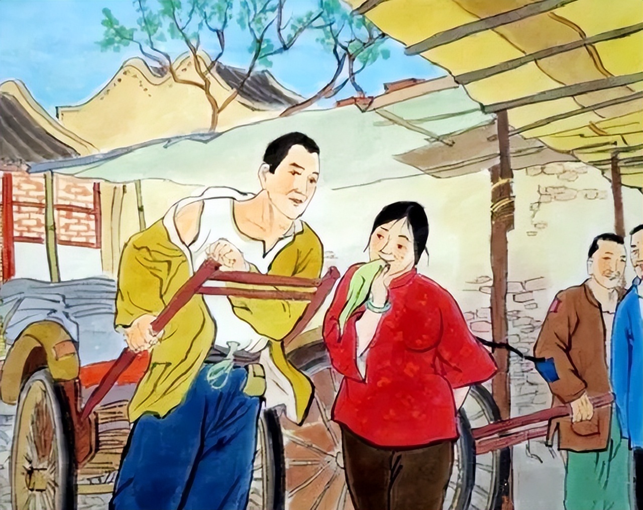 老舍笔下的骆驼祥子进行分析对比,老舍在骆驼祥子中描写的京味儿