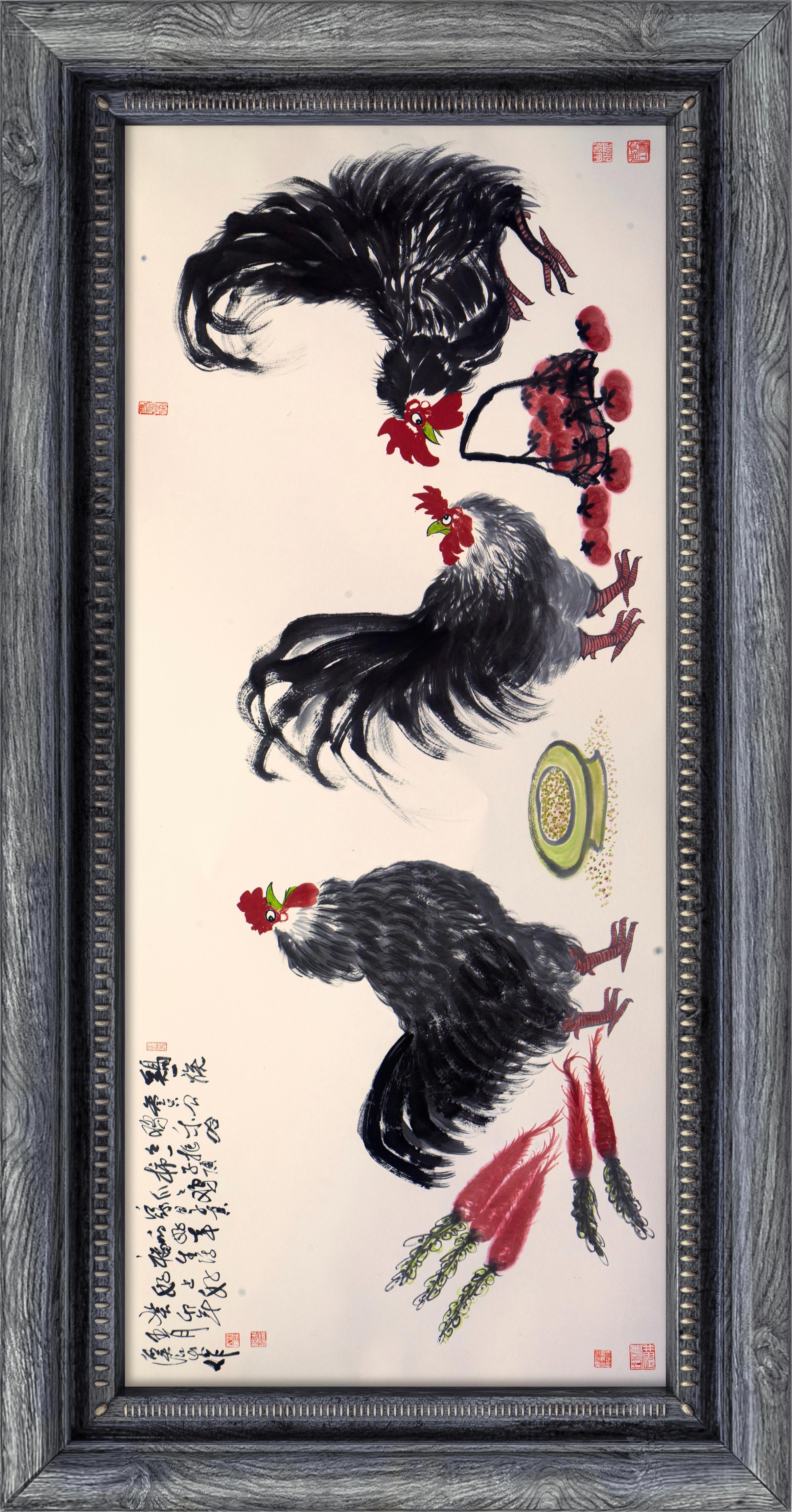 《鸡家族的故事》—朱祖国写意画的中国亮度