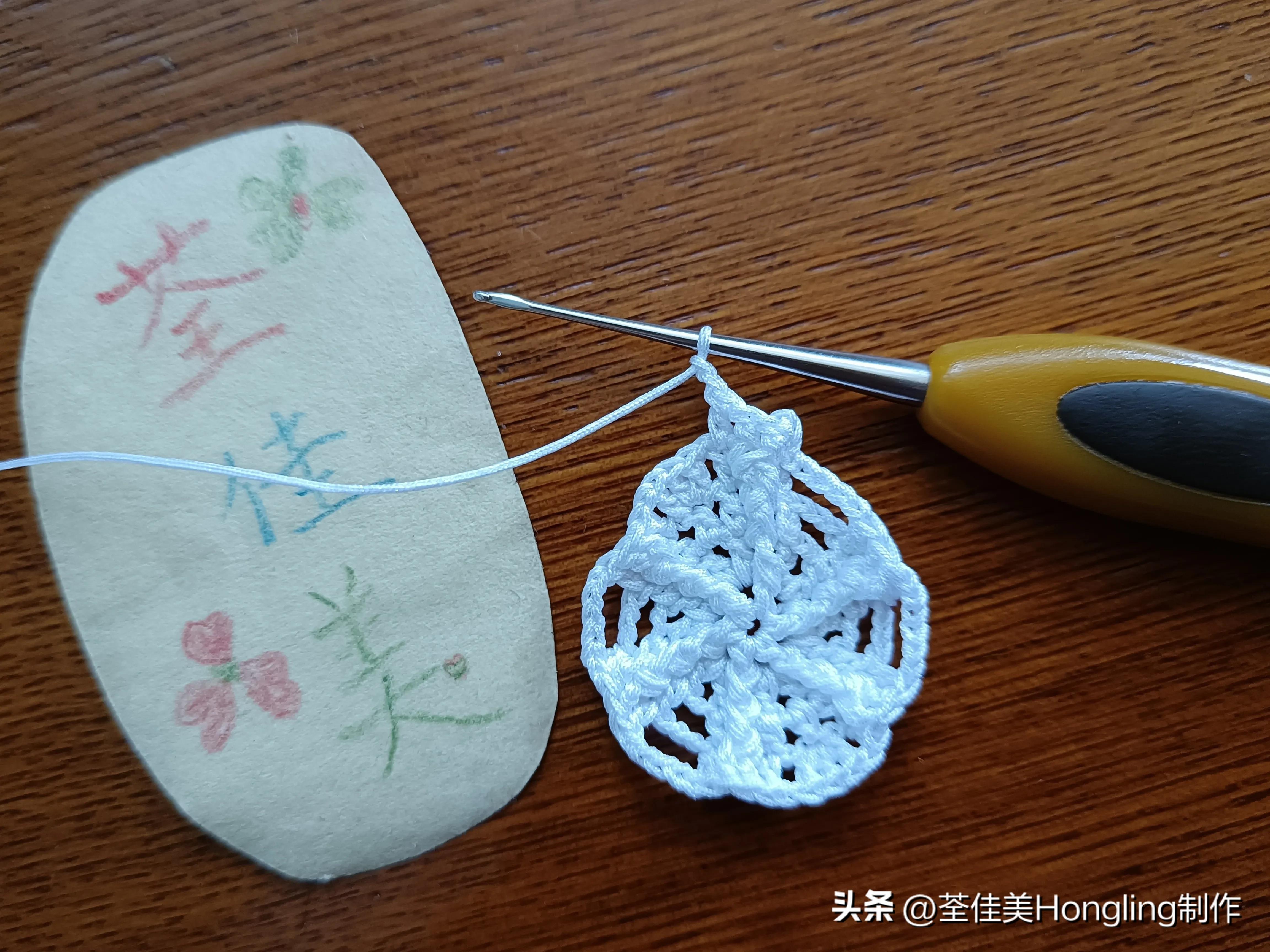 钩针钩织网格花样视频教程,钩针钩织菱形网格花样视频教程