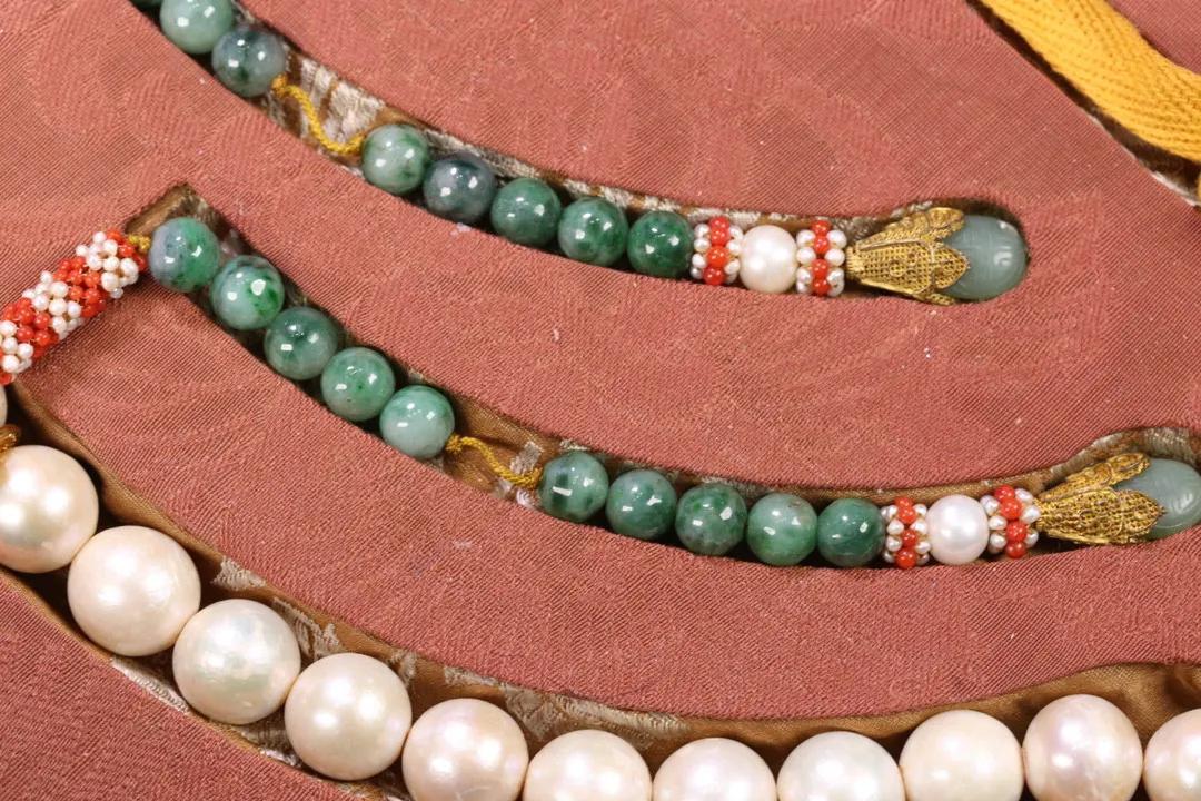 明清翡翠老朝珠,清代老翡翠朝珠