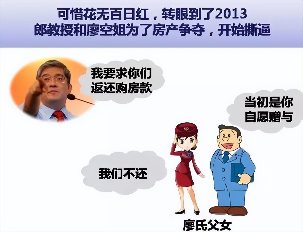 2011年，55岁的*咸平郎**爱上31岁空姐，2年后分手想让空姐赔他900万