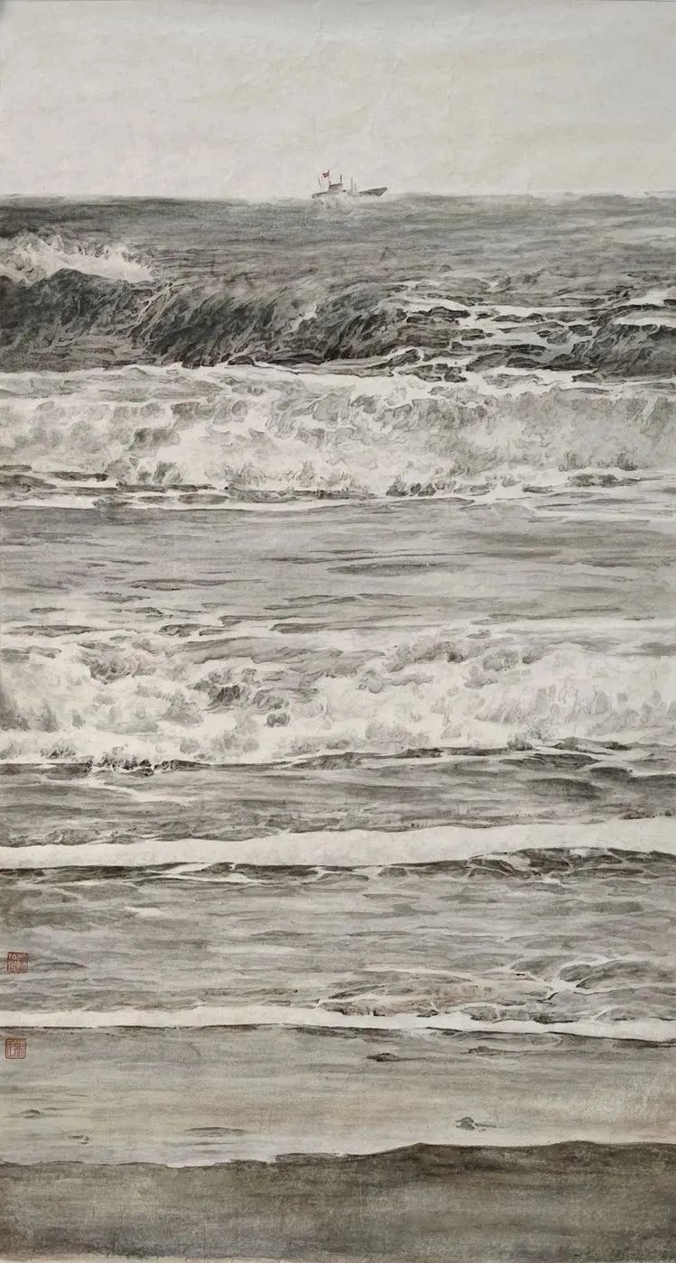 仁山智水山水画,仁山智水书法作品