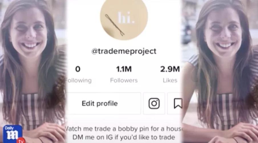 外国妹纸想用一个小发卡，跟别人换一栋房子，最后居然成功了