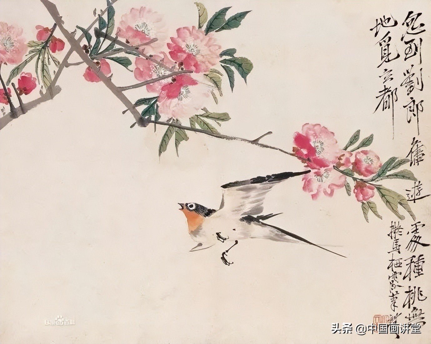 看吴昌硕画菊似乎感觉到秋风,王礼的国画作品欣赏