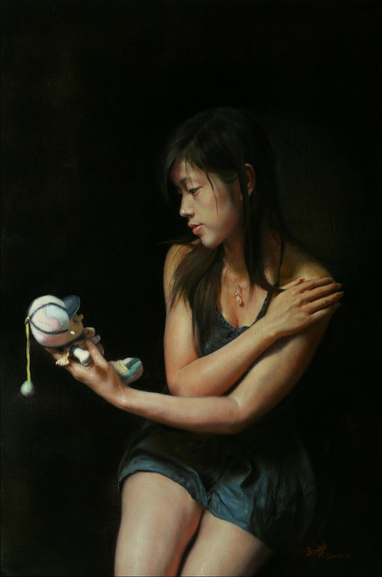 孔慧油画价格,孔慧人物油画作品