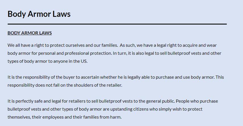 美国购买防弹衣违法吗,美国买防弹衣有什么要求