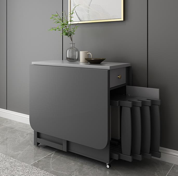 小户型折叠餐桌最新款实用,多功能6人餐桌折叠可伸缩圆桌