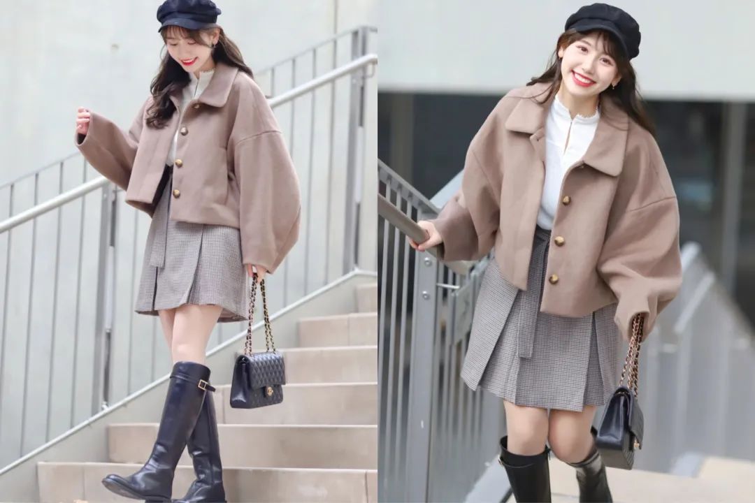 冬季露腿穿搭才真时髦,遮腿型的冬季穿搭