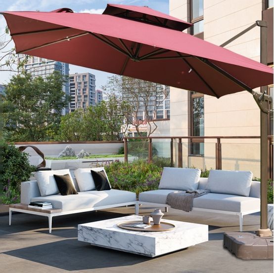 户外方形遮阳伞教程,户外遮阳伞怎么挑选结实耐用