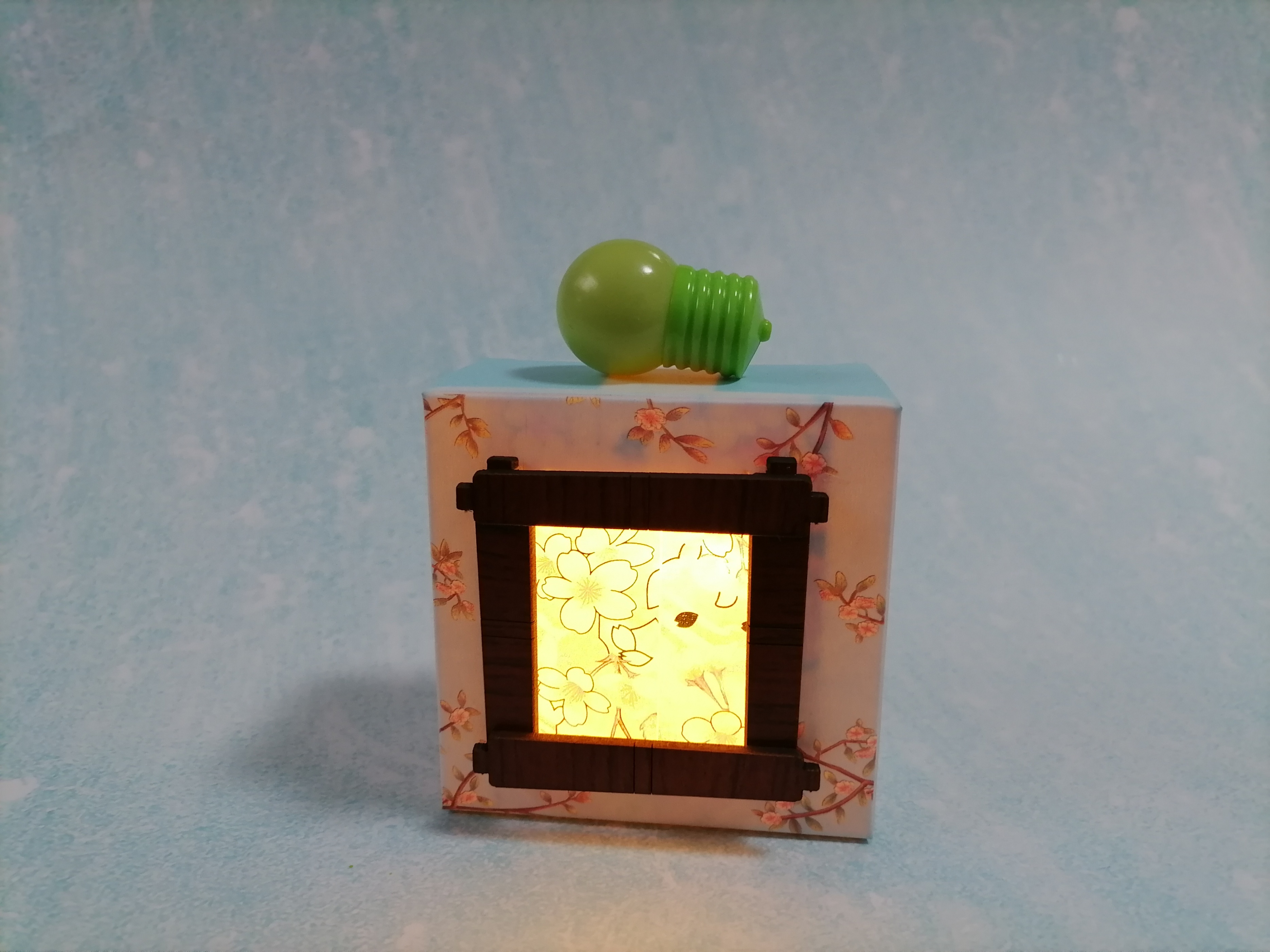 橱窗灯创意小夜灯,自制复古简约方形小夜灯