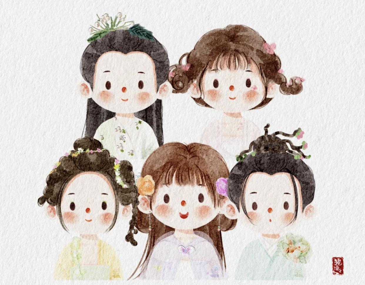 影视剧中的插画,影视剧里的人物插画