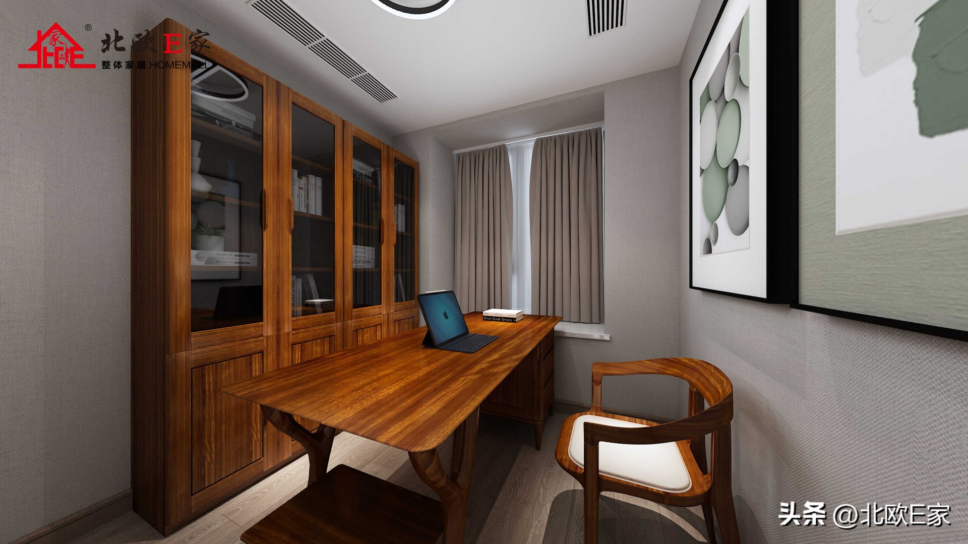 北欧旋律乌金木家具,北欧乌金木家具样板间