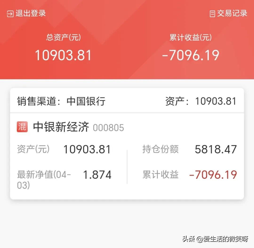 2015年的基金亏损几个月,18年买的基金到现在才想起来