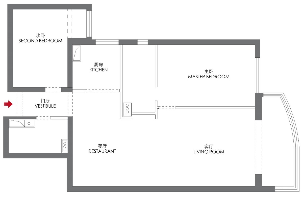 餐厅改造西厨吧台,餐厅变开放式书房法式