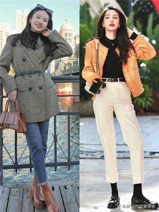 女裤子烟管裤收脚,最流行的收腿裤