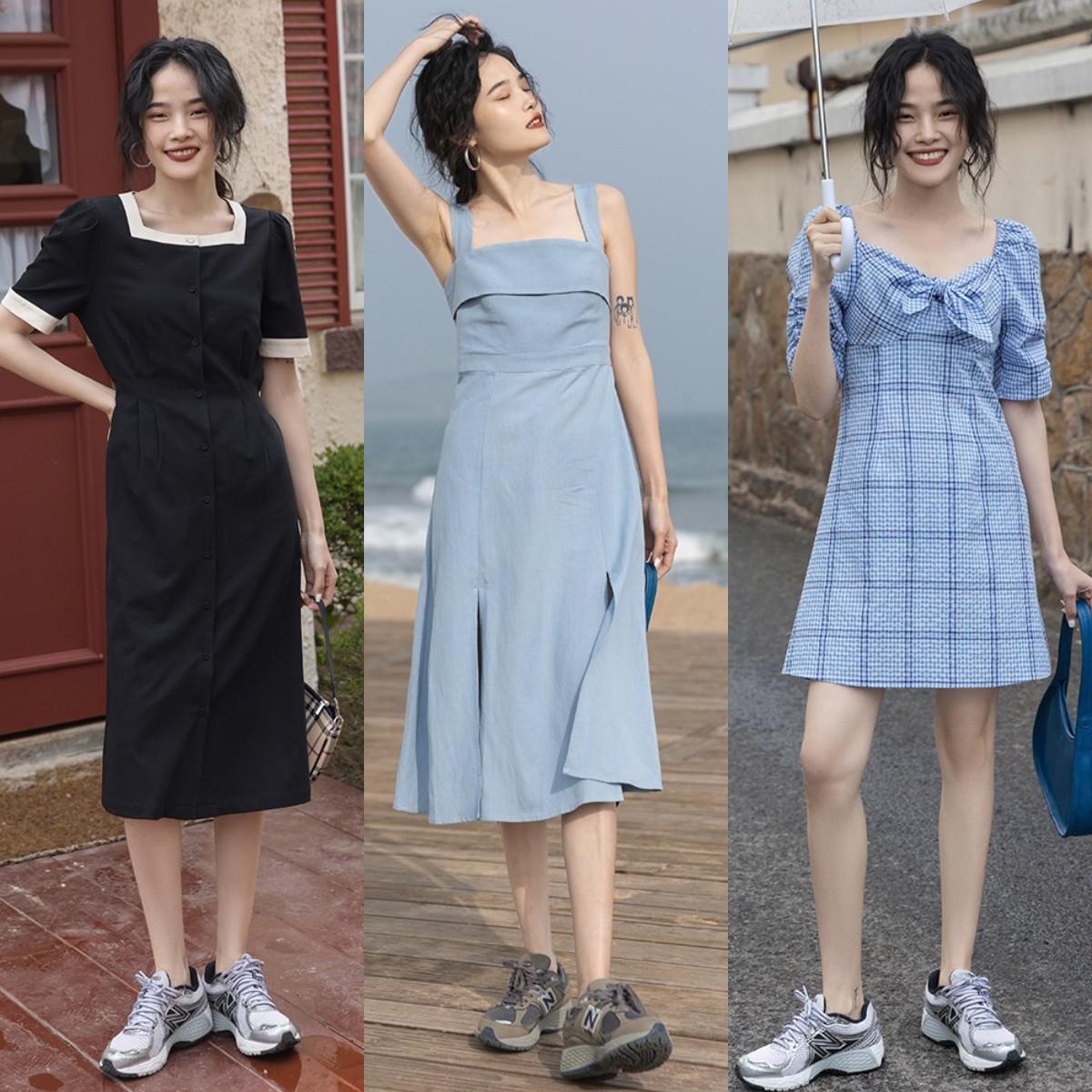 30+的女人，建议穿“裙子+平底鞋”，时髦百搭，舒适还不累脚