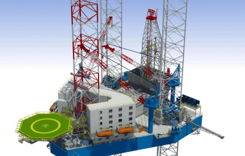 海洋钻井平台是插入海底吗,海上钻井平台距海底有多少米