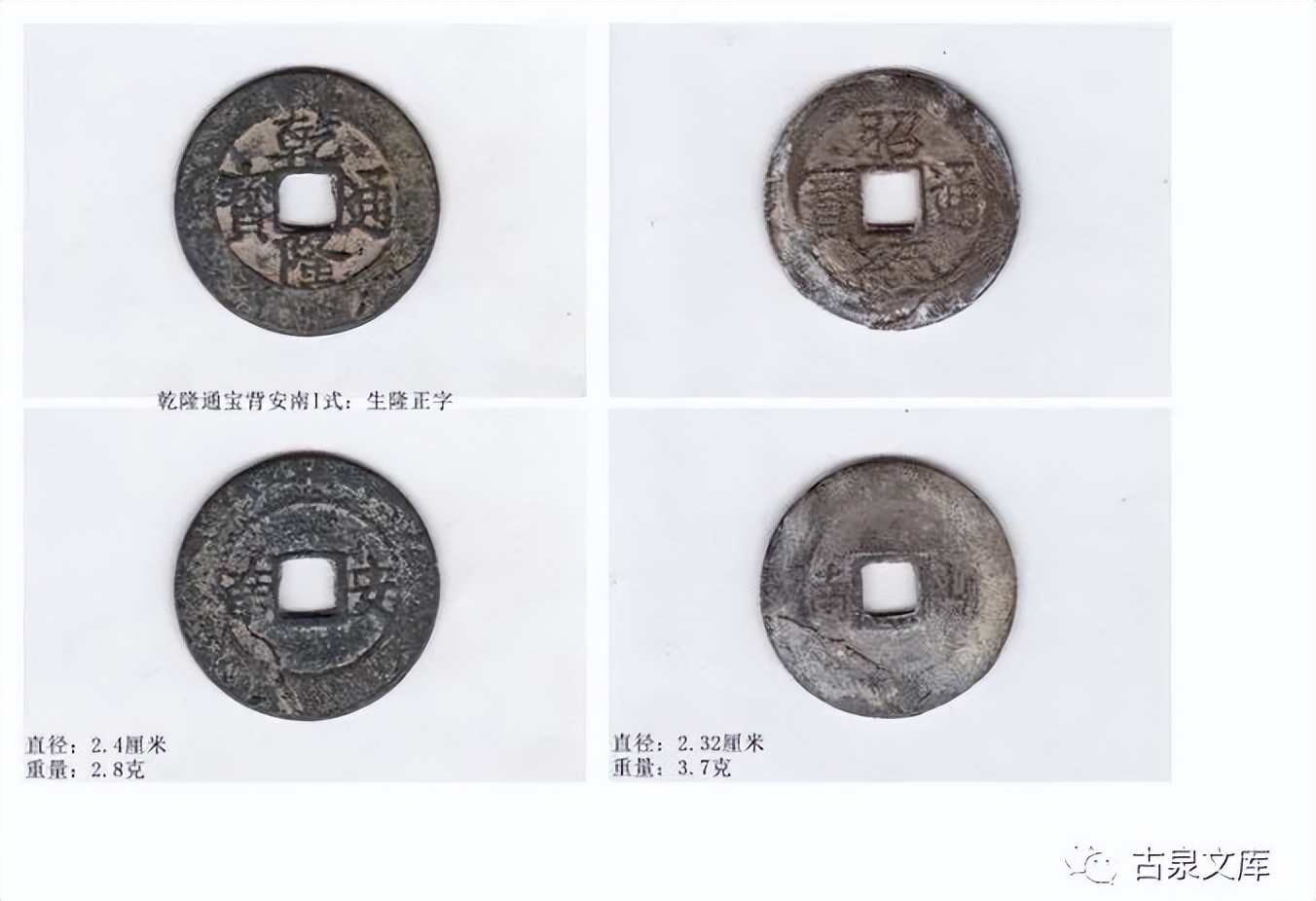 乾隆通宝背安南的价值,乾隆通宝背安南的价格