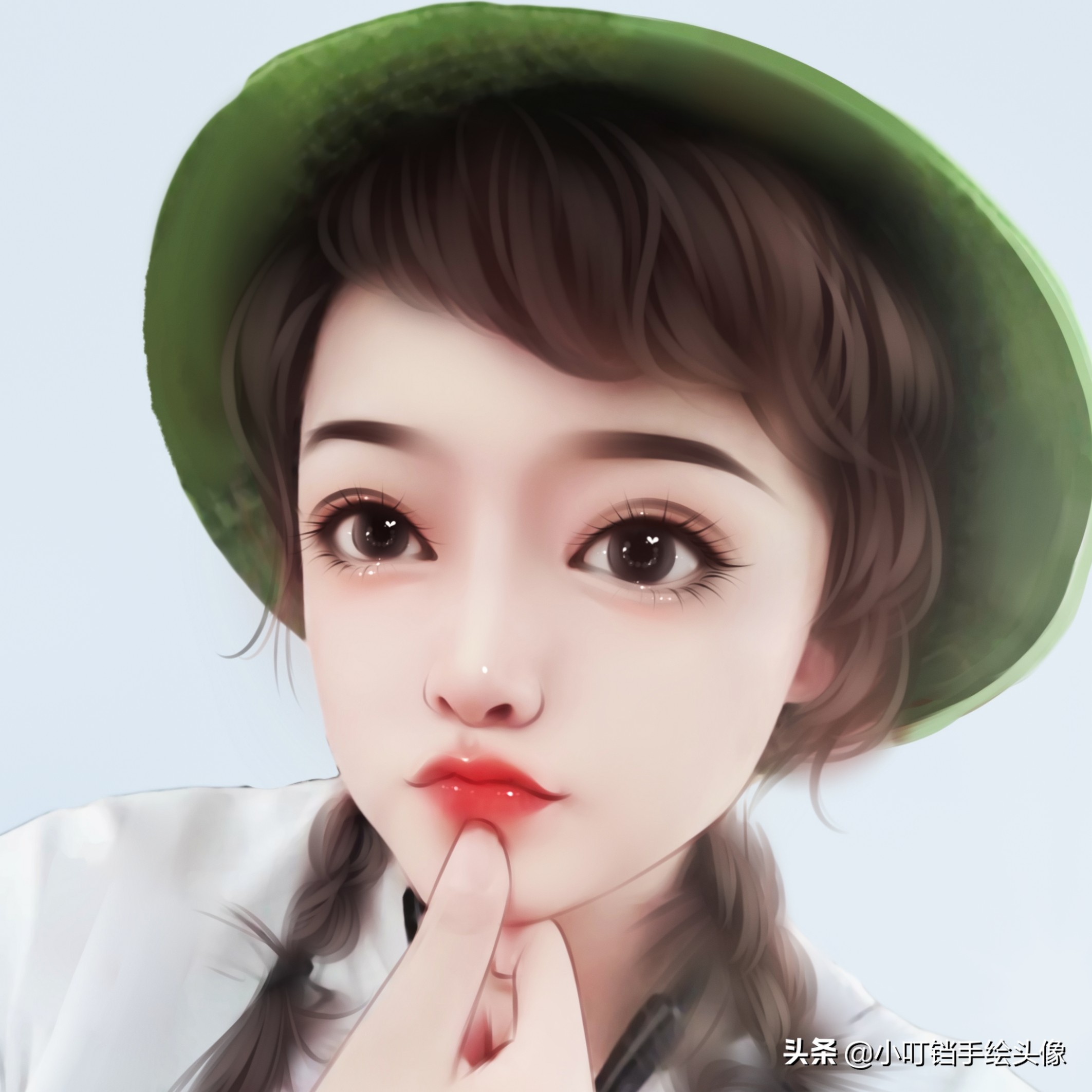 30-40岁专用手绘头像女侧面,头像女简单干净气质卡通手绘头像