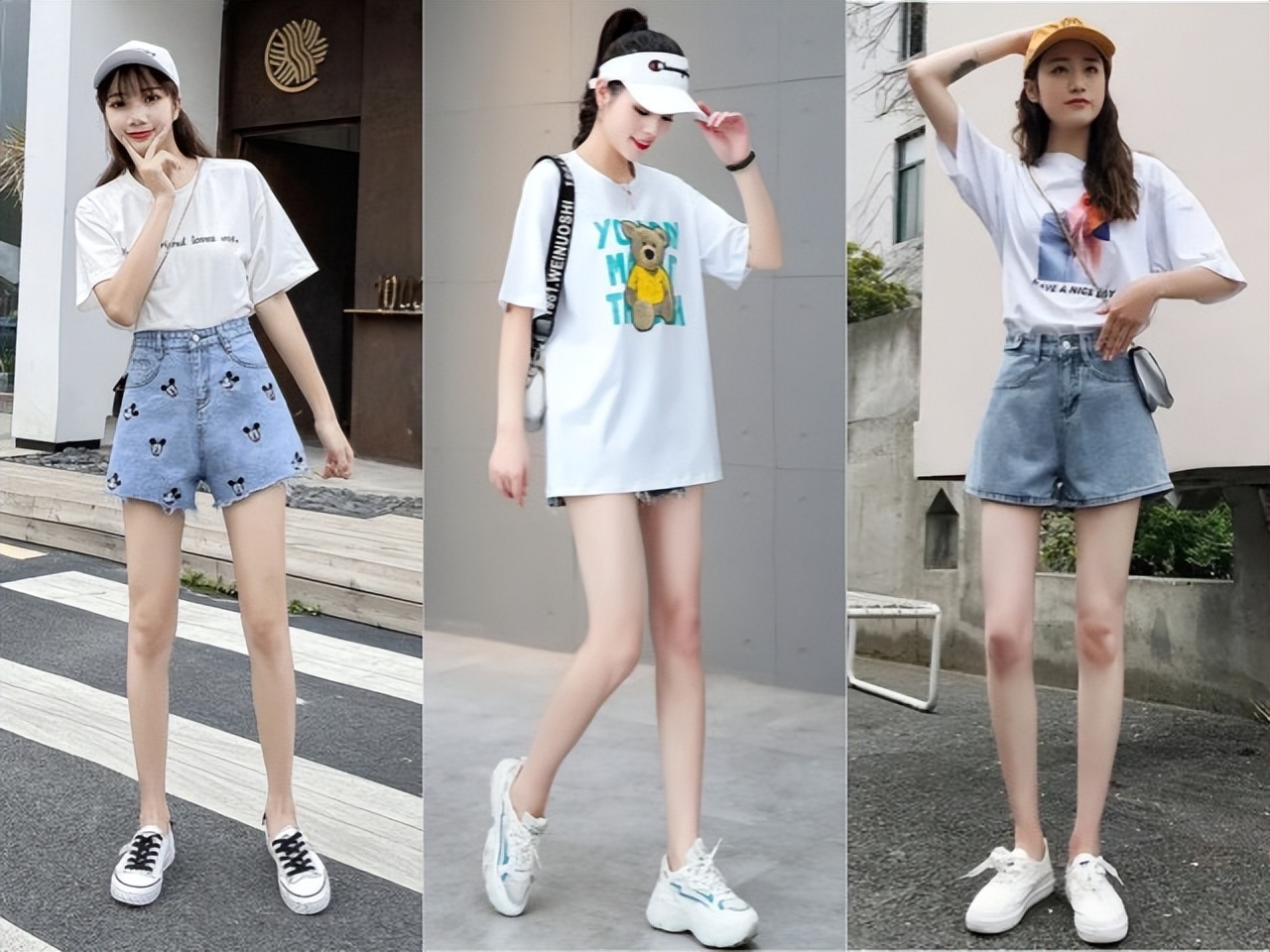 超燃炸街的白T恤牛仔裤穿搭