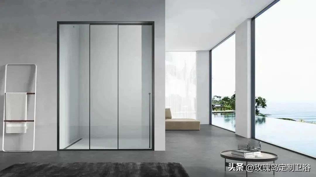 玫瑰岛t型淋浴房实景图,德润淋浴房与玫瑰岛淋浴房