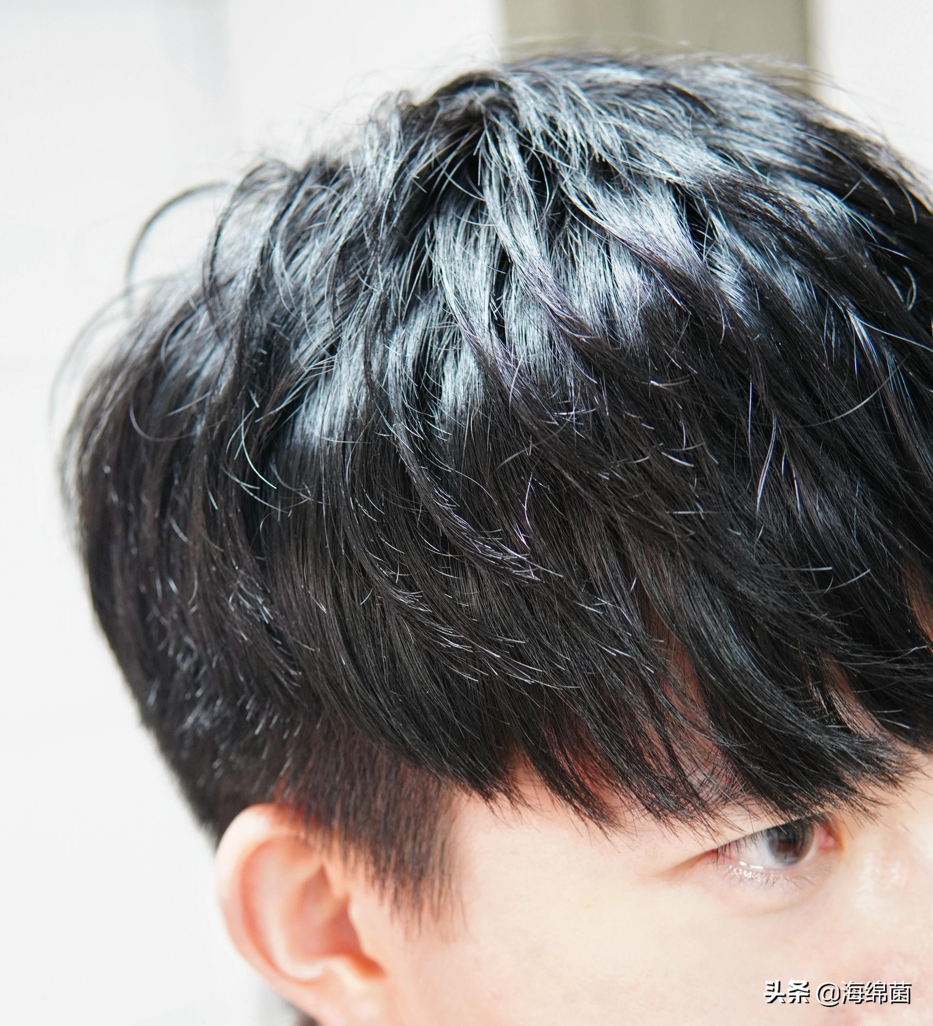 男士洗头控油蓬松,洗发吹干