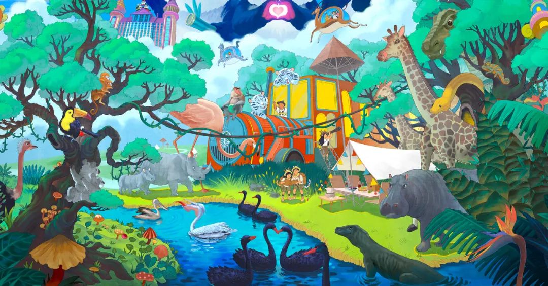 广州长隆动物园绘画,长隆动物园绘画