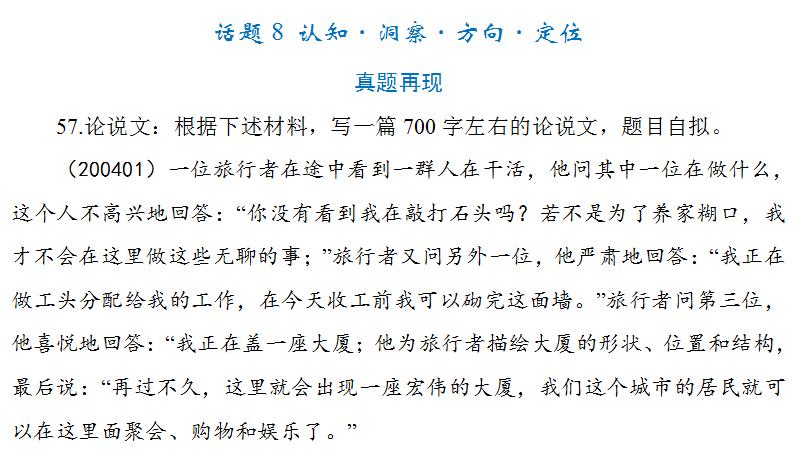 轻松听素材|写作素材必备60题音频连载，8-认知·洞察·方向·定位